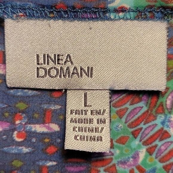 Linea Domani Long Sleeve V-neck Tunic Sz L - Picture 10 of 13